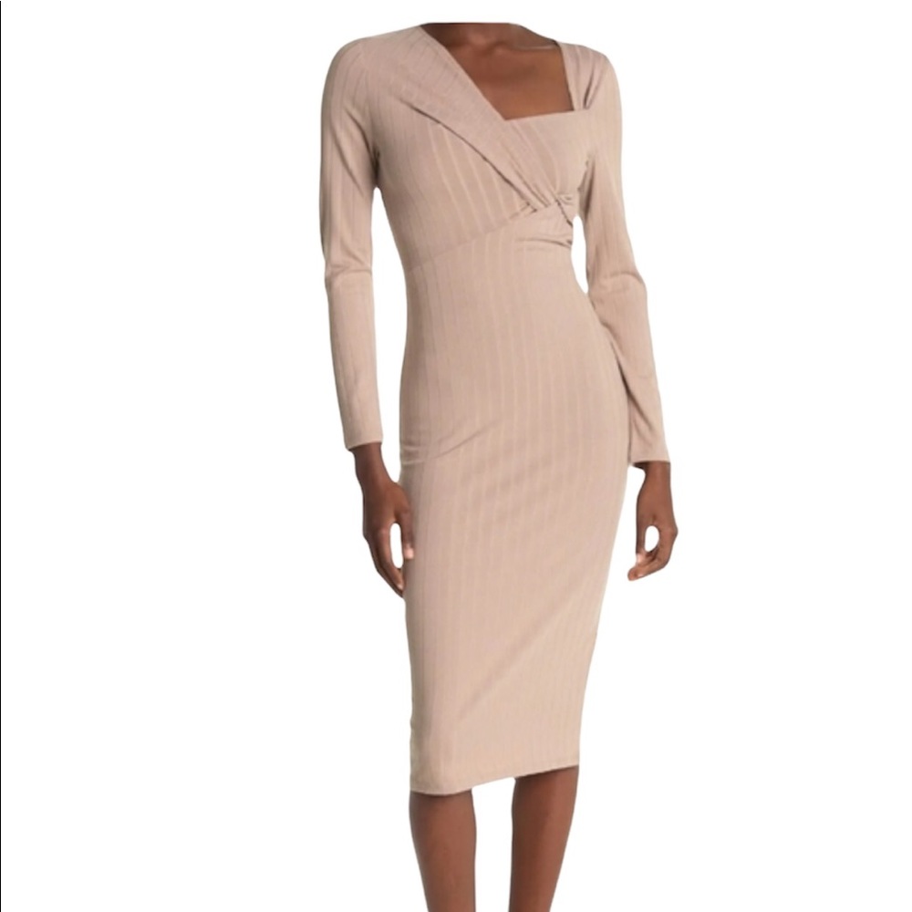ASTR the label midi dress twist front